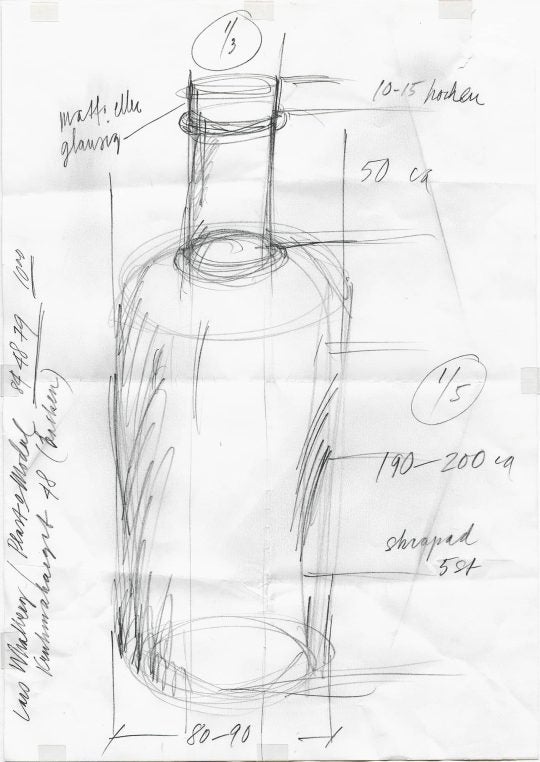 Absolut bottle drawing